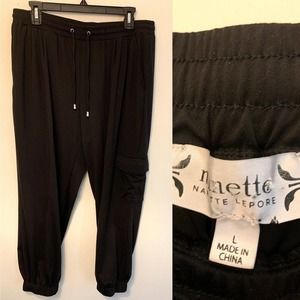 Nanette Lepore Jogger pants Women's Large with Drawstring Elastic Band